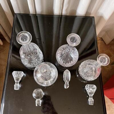 Set of Crystal Decanters - AS IS