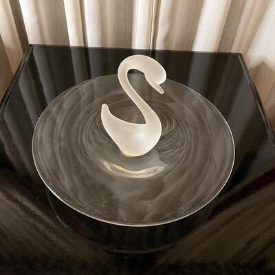 Crystal Swan Dish