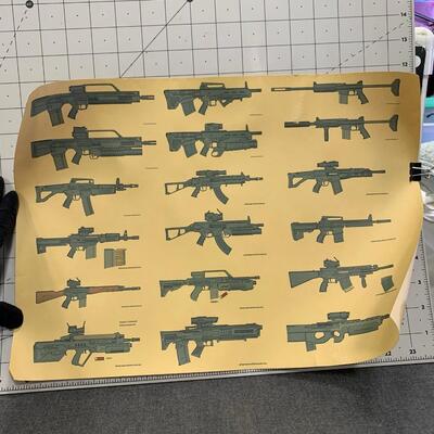 #61 Gun Design Poster (Small)