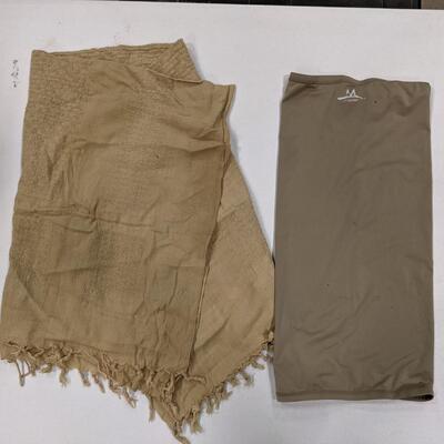 #153 Tan/Brown Wrap & Neck/Face Covering