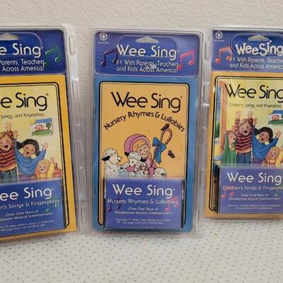 Lot 160: New WEE SING Cassette Song Along Sets x 3