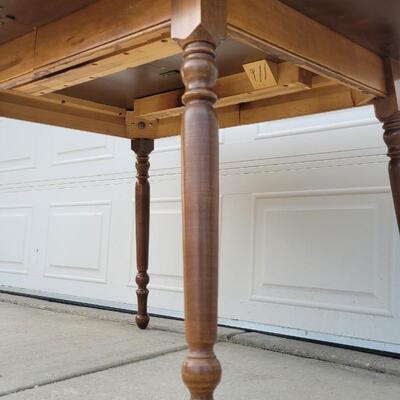 Lot 201: Vintage Wood Dining Table 47" x 36" x 29" 