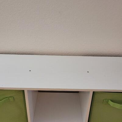 Lot 208: Storage Cubby System w/ 5 Cloth Boxes 36" x 36" x 12" 