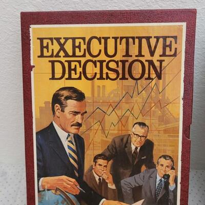 Lot 217: Vintage Family Board Games - Executive Decision + Stocks and Bonds