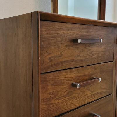Lot 222: Vintage LANE Mid Century Modern Dresser w/ Mirror