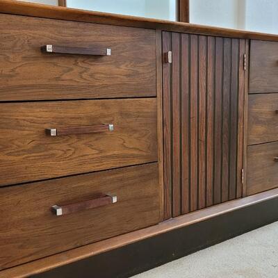 Lot 222: Vintage LANE Mid Century Modern Dresser w/ Mirror