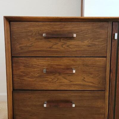 Lot 222: Vintage LANE Mid Century Modern Dresser w/ Mirror