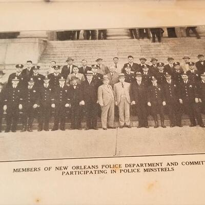 Lot #260  Attic Find!  Super Rare Program from New Orleans Police MINSTREL Show - 1932