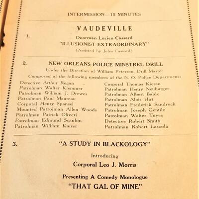 Lot #260  Attic Find!  Super Rare Program from New Orleans Police MINSTREL Show - 1932