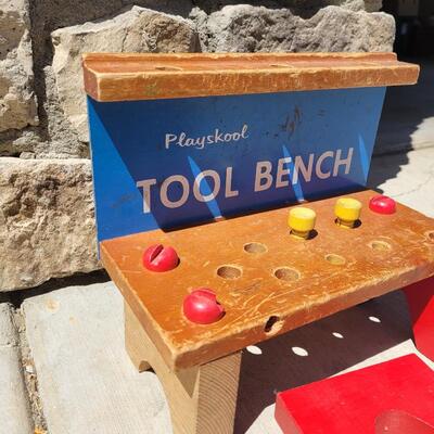 Lot 227: Vintage Playskool Tool Bench