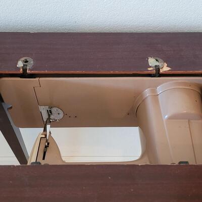 Lot 234: Vintage Singer 301A in Sewing Cabinet 