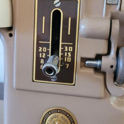 Lot 234: Vintage Singer 301A in Sewing Cabinet 