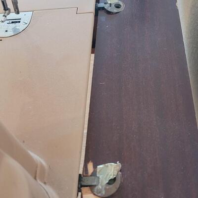 Lot 234: Vintage Singer 301A in Sewing Cabinet 