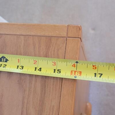 Lot 235: Wood 2 Drawer File Cabinet with Keys