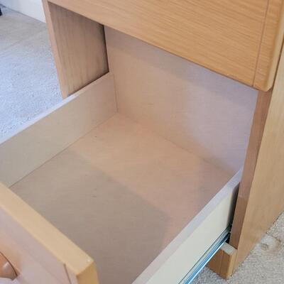 Lot 235: Wood 2 Drawer File Cabinet with Keys