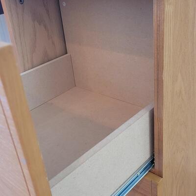 Lot 235: Wood 2 Drawer File Cabinet with Keys