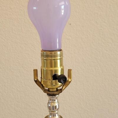 Lot 236: Mid Century Modern Walnut and Brass Lamp #1