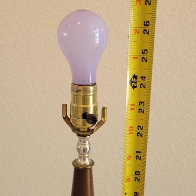Lot 236: Mid Century Modern Walnut and Brass Lamp #1