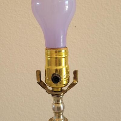 Lot 237: Mid Century Modern Walnut and Brass Lamp #2