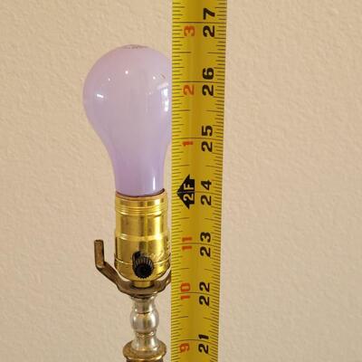 Lot 237: Mid Century Modern Walnut and Brass Lamp #2