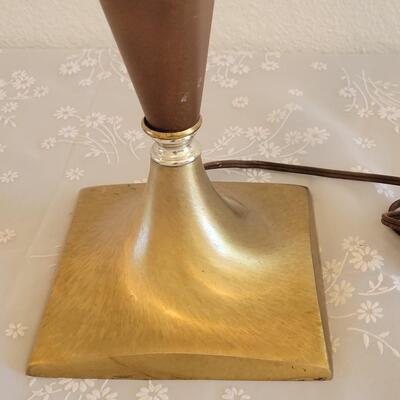 Lot 238: Mid Century Modern Walnut and Brass Lamp #3