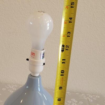 Lot 239: Blue Ceramic Lamp