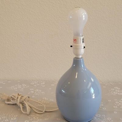 Lot 239: Blue Ceramic Lamp
