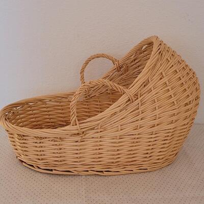Lot 240: Baby Doll Basket Bassinet 