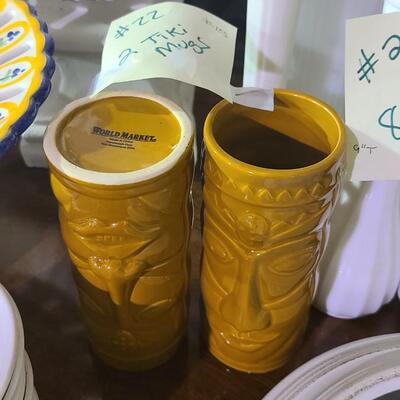 2 Tiki Mugs 6"Tall -Item #155