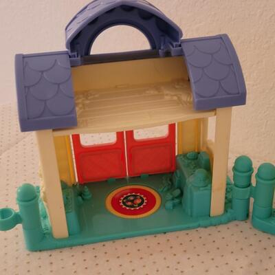 Lot 243: Little People Buildings, Cars and Swing