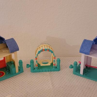 Lot 243: Little People Buildings, Cars and Swing