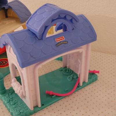 Lot 243: Little People Buildings, Cars and Swing