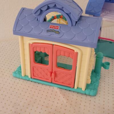 Lot 243: Little People Buildings, Cars and Swing