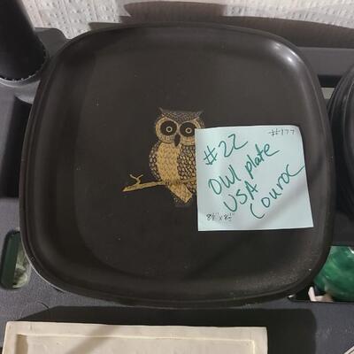 USA Couroc Owl Plate 18Â½