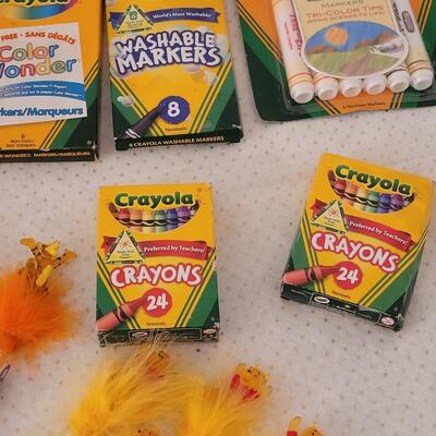Lot 249: Children's Activities (Crayons & Markers are used except True to Life package), Rubber Stamps, Pens & Pencils 