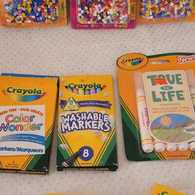 Lot 249: Children's Activities (Crayons & Markers are used except True to Life package), Rubber Stamps, Pens & Pencils 