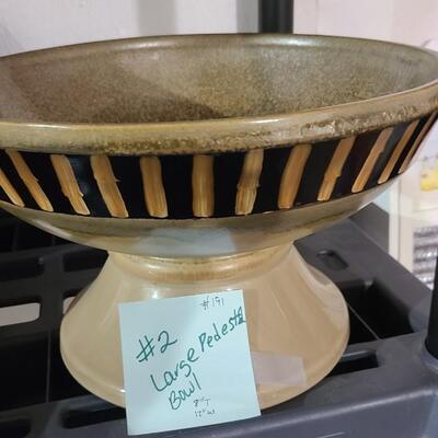 Large Pedestal Bowl 8"T x 12"W - Item #191