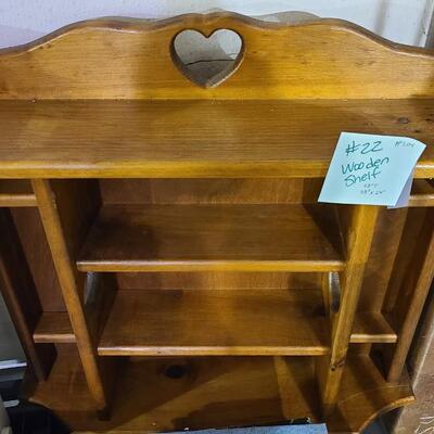 Wooden Shelf 23"T x 5Â½"L x 24"W - Item #204