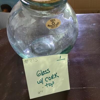 Glass Container with Cork Top -Item #210