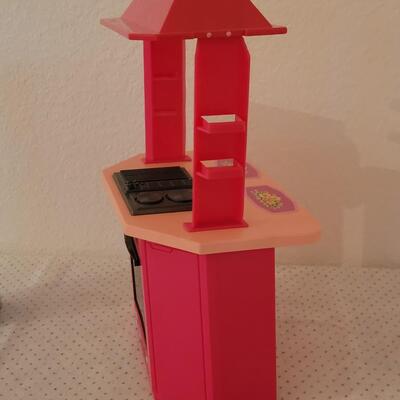 Lot 255: Vintage Barbie Kitchen Island with Stove and Refrigerator 