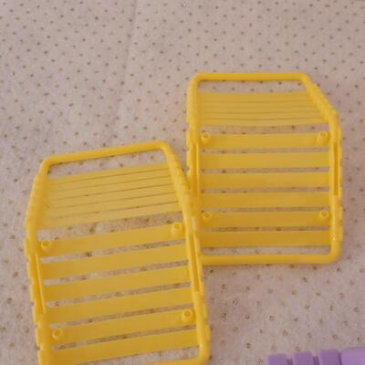 Lot 258: Vintage Barbie Accessories- Chairs, Grill, TV