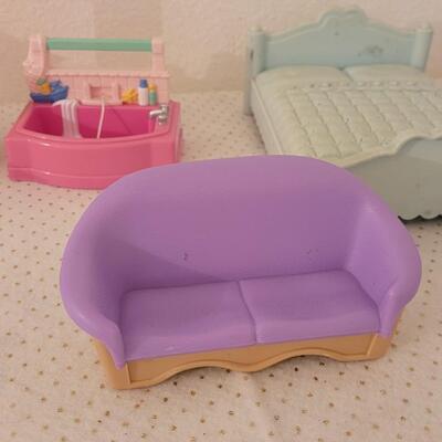Lot 266: Vintage Mini Doll Furniture, Car and Others
