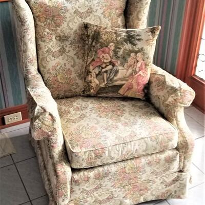 Lot #275  Vintage Wing Backed Chair