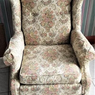 Lot #275  Vintage Wing Backed Chair