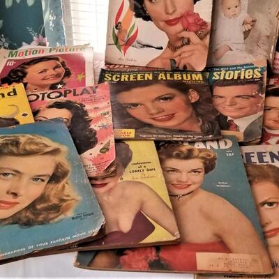 Lot #281  ATTIC FIND!  Large Lot of 1940's-50's Movie Magazines