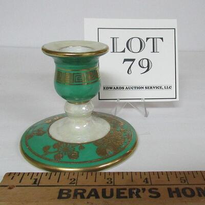 Noritake Fine China Candleholder With Gold Trim