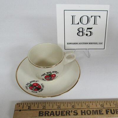 Vintage Demitasse Cup and Saucer, The Big Apple, NY