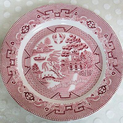 Old Red Willow 8 1/2" Plate, Maastridht Holland