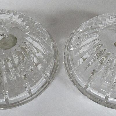 Princess House Lead Crystal Double Candle Holders Pair