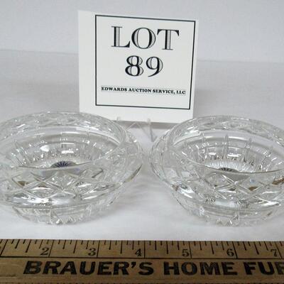 Princess House Lead Crystal Double Candle Holders Pair